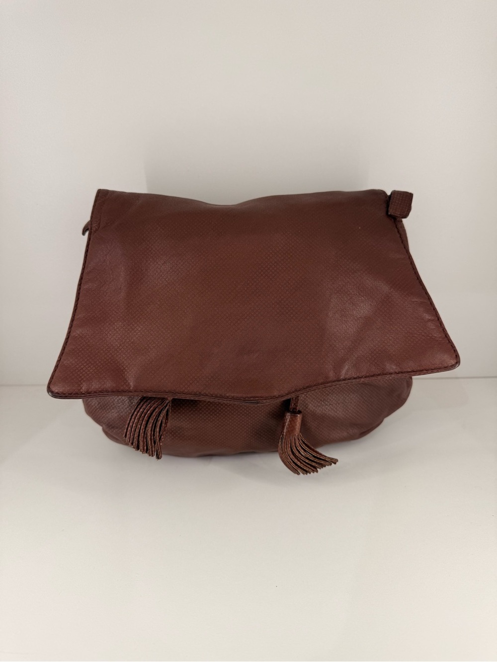 Bottega Veneta Small Brown Leather Calfskin Crossbody Handbag
